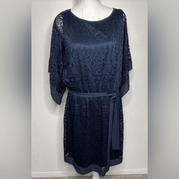 CB Established 1962 Dress Navy Lace Dress size 10 - Picture 1 of 9